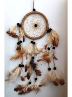 Atrapasueños Marrón con Plumas 50cm