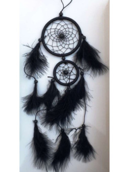 Atrapasueños Negro con Plumas 50cm