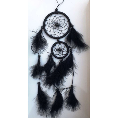 Atrapasueños Negro con Plumas 50cm