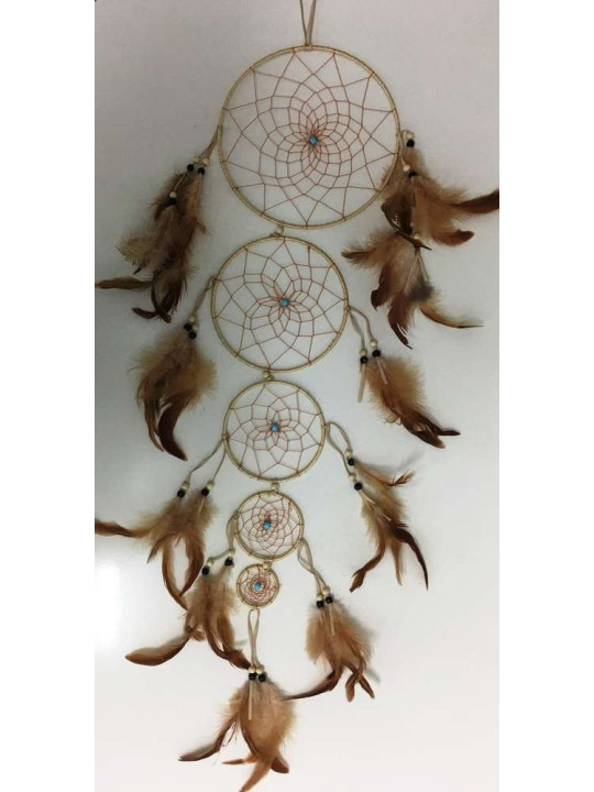 Atrapasueños Marrón con Plumas 100cm