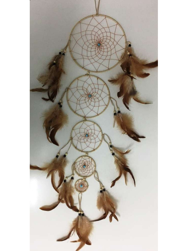 Atrapasueños Marrón con Plumas 100cm