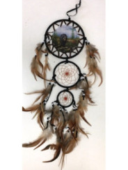 Atrapasueños Oso Montaña con Plumas 70cm