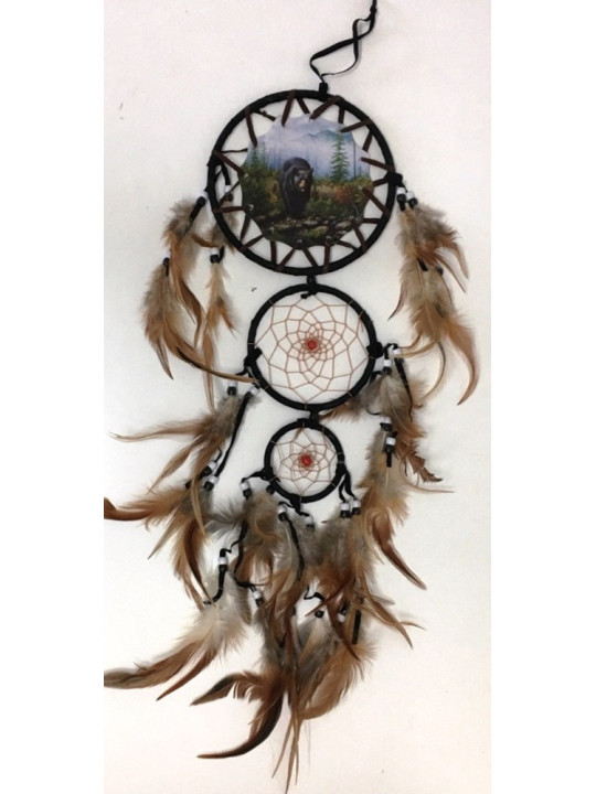 Atrapasueños Oso Montaña con Plumas 70cm