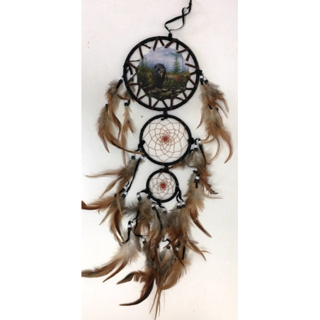 Atrapasueños Oso Montaña con Plumas 70cm