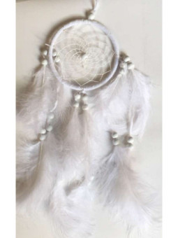 Atrapasueños Blanco con Plumas 40cm