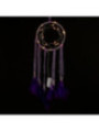 Atrapasueños Morado con Tiras de Tela con Luz Led. Diámetro 15 cm