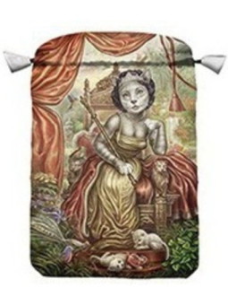 Bolsa Guarda Tarot Gato. 24cm X 16cm