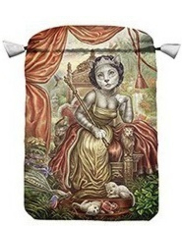 Bolsa Guarda Tarot Gato. 24cm X 16cm