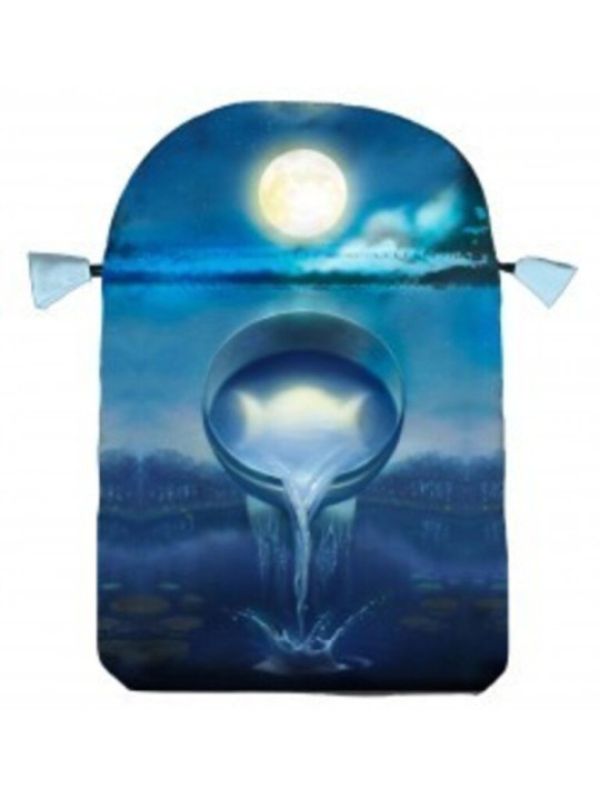 Bolsa Guarda Tarot Brujería de Plata. 16cm X22.5cm