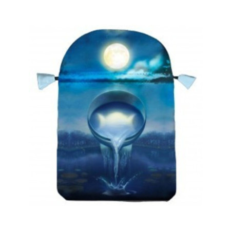 Bolsa Guarda Tarot Brujería de Plata. 16cm X22.5cm