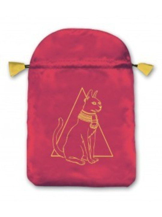 Bolsa Guarda Tarot Gato Egipcio. 16cm X 22.5cm