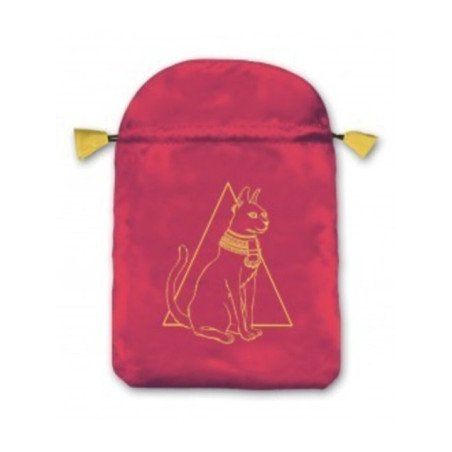 Bolsa Guarda Tarot Gato Egipcio. 16cm X 22.5cm