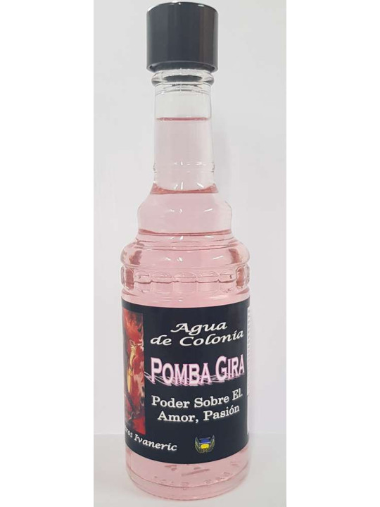 Agua de Pomba Gira Maestros Ivaneric, Poder sobre el, Amor y Pasión en botella cristal 250ml