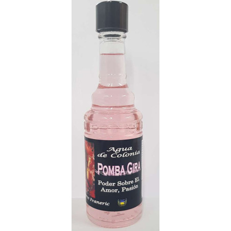 Agua de Pomba Gira Maestros Ivaneric, Poder sobre el, Amor y Pasión en botella cristal 250ml