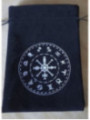 Bolsa Guarda Tarot Negra Signos Astrológicos. 18cm X 13cm