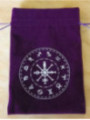 Bolsa Guarda Tarot Morada Signos Astrológicos. 18cm X 13cm