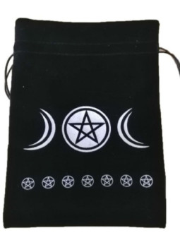 Bolsa Guarda Tarot negra. 18cm X 13cm