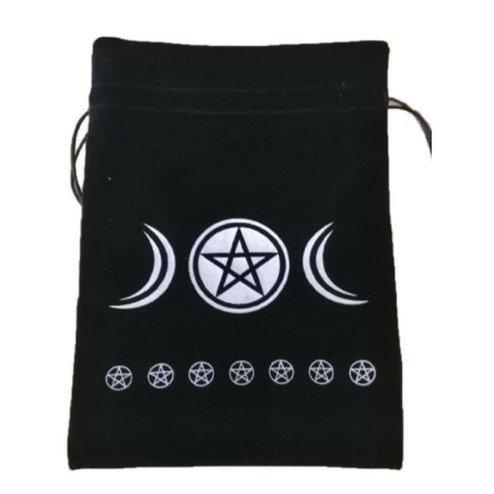 Bolsa Guarda Tarot negra. 18cm X 13cm