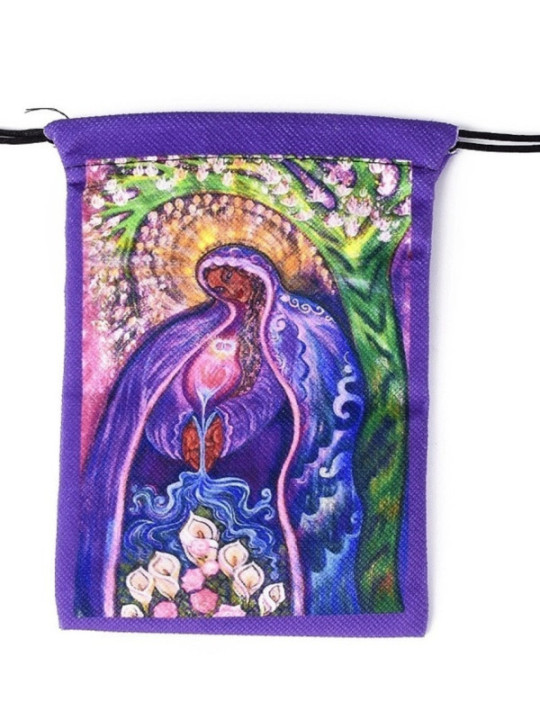 Bolsa Guarda Tarot Virgen. 18cm X 14cm