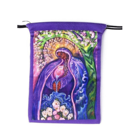 Bolsa Guarda Tarot Virgen. 18cm X 14cm