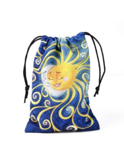 Bolsa Guarda Tarot Sol Luna Sonriente. 18cm X 14cm