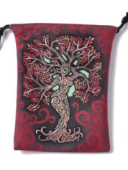 Bolsa Guarda Tarot Árbol de la Vida  18cm X 14cm