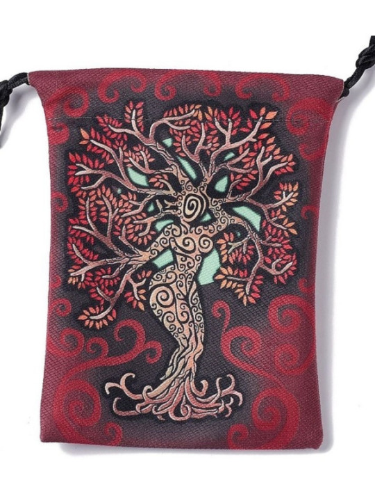 Bolsa Guarda Tarot Árbol de la Vida  18cm X 14cm
