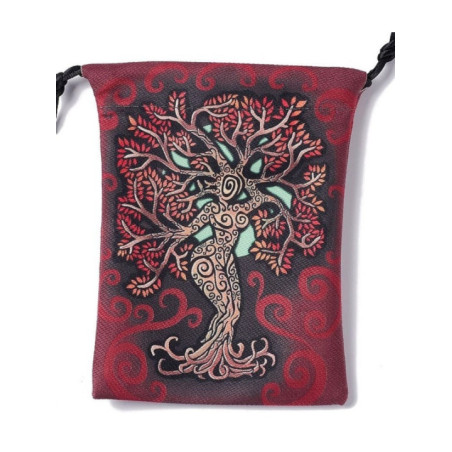 Bolsa Guarda Tarot Árbol de la Vida  18cm X 14cm