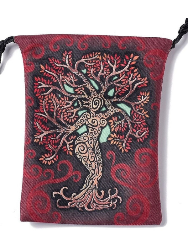 Bolsa Guarda Tarot Árbol de la Vida  18cm X 14cm