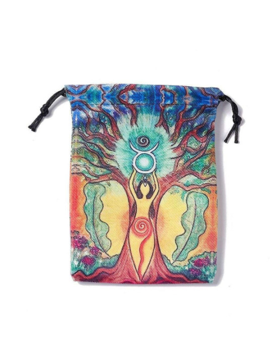 Bolsa Guarda Tarot, Símbolo Tierra. 18cm X 14cm
