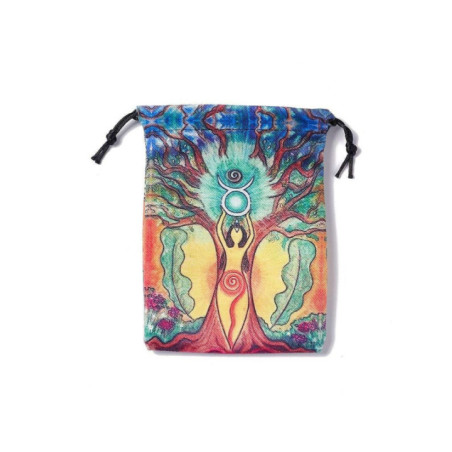 Bolsa Guarda Tarot, Símbolo Tierra. 18cm X 14cm