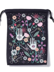 Bolsa Guarda Tarot Flores. 18cm X 14cm