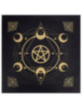 Tapete Tarot de Fieltro Pentagrama y Lunas. 49 x 49 cm