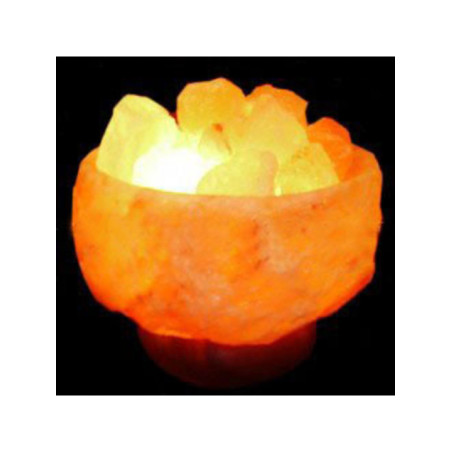 Lampara Artesanal de Sal Cuenco Natural con trozos, de 2 a 4 Kg