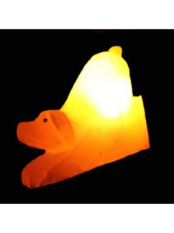 Lámpara Artesanal de Sal Perro de 20x20 cm