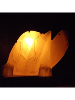 Lámpara Artesanal de Sal Tortuga, 15x20 cm