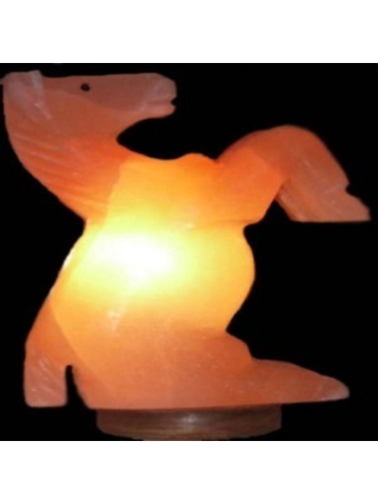Lámpara Artesanal de Sal Caballo Bailando de 20x20 cm