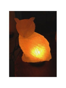 Lámpara Artesanal de Sal Búho de 20x20 cm