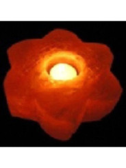 Porta Vela Natural de Sal del Himalaya. Esfera Flor