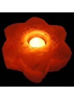 Porta Vela Natural de Sal del Himalaya. Esfera Flor