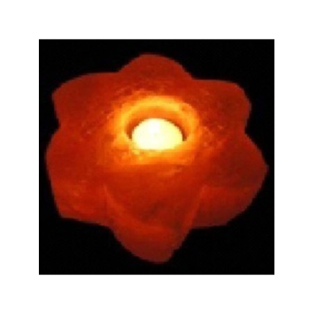Porta Vela Natural de Sal del Himalaya. Esfera Flor