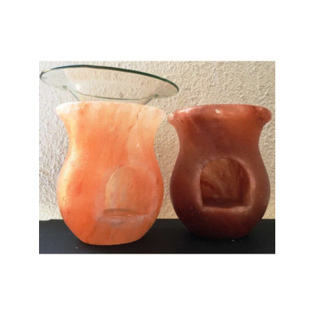 Quemador de Aceite Forma jarron Natural de Sal del Himalaya