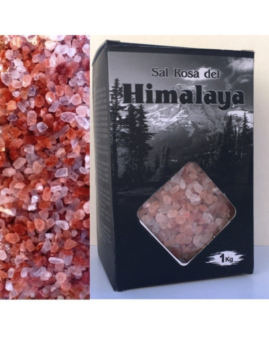 Sal del Himalaya 2.4mm. Paquete de 1 Kilo. Con Caja