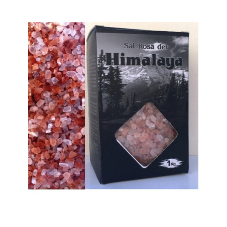 Sal del Himalaya 2.4mm. Paquete de 1 Kilo. Con Caja