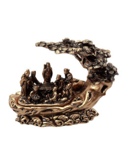 Sabios bajo el Árbol Divino. 16 x 12 cm aprox.