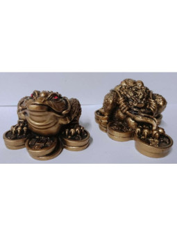 Sapo de la Suerte 3 patas en Resina