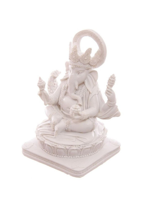 Figura Ganesh  Blanco 13.5cm altura x 8,5cm ancho