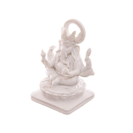Figura Ganesh  Blanco 13.5cm altura x 8,5cm ancho