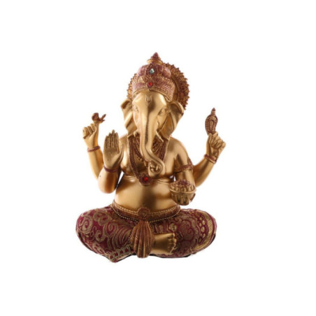 Figura Ganesh,  Roja y Dorada 19cm