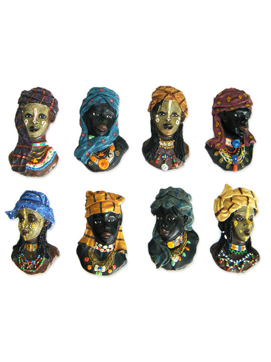 Imán de Resina Figuras Africanas, 8.5 x 5.5(figura Aleatoria)